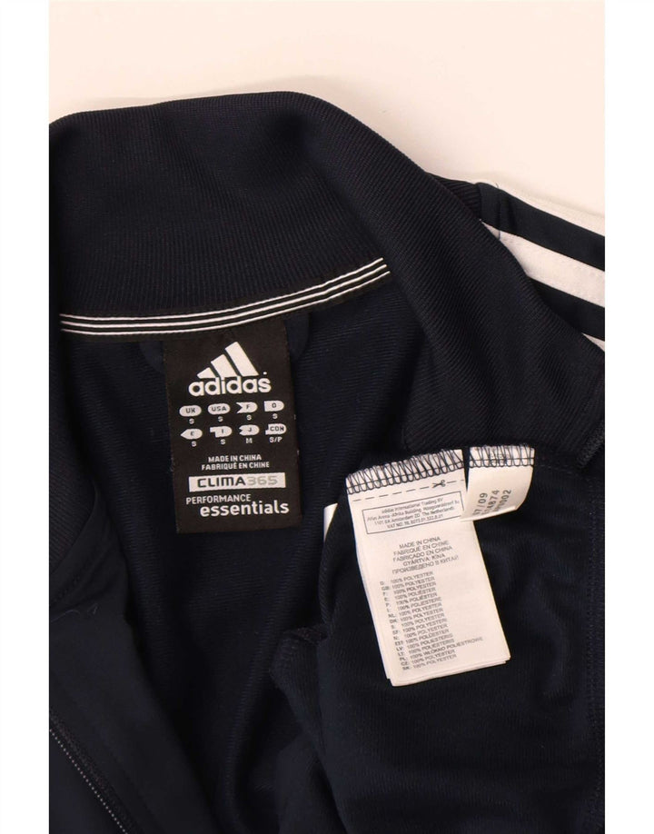 Adidas Herren Clima 365 Trainingsanzug Top Jacke Small Marineblau Polyester