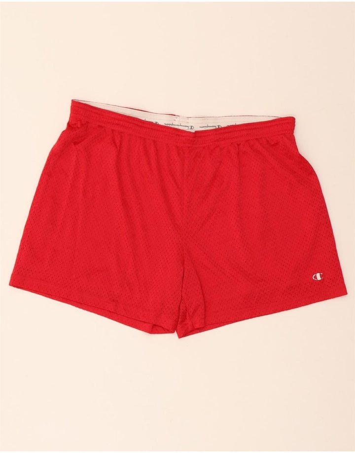 CHAMPION Mens Sport Shorts Medium Red Polyester Vintage Champion and Second-Hand Champion from Messina Hembry 