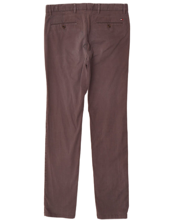 TOMMY HILFIGER Herren Slim Chinohose W33 L34 Graue Baumwolle