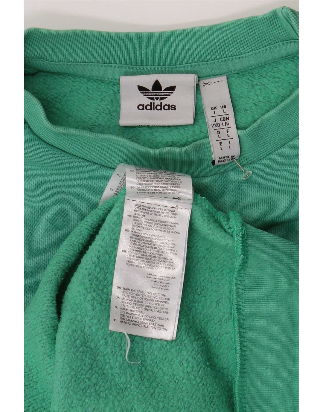 Adidas Herren Sweatshirt Pullover Große grüne Baumwolle