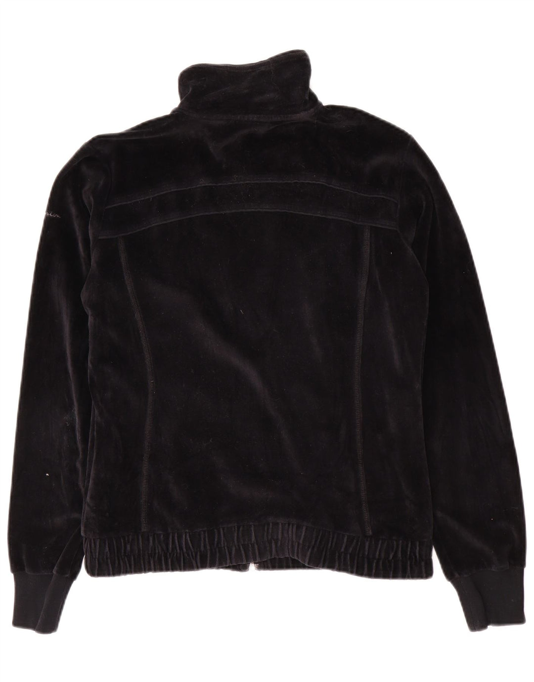 Champion Damen Velours-Trainingsanzug-Oberjacke, UK 14, Größe L, Schwarz