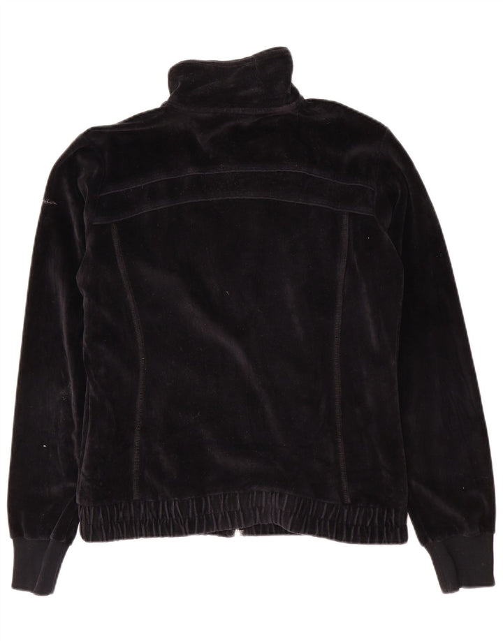 Champion Damen Velours-Trainingsanzug-Oberjacke, UK 14, Größe L, Schwarz