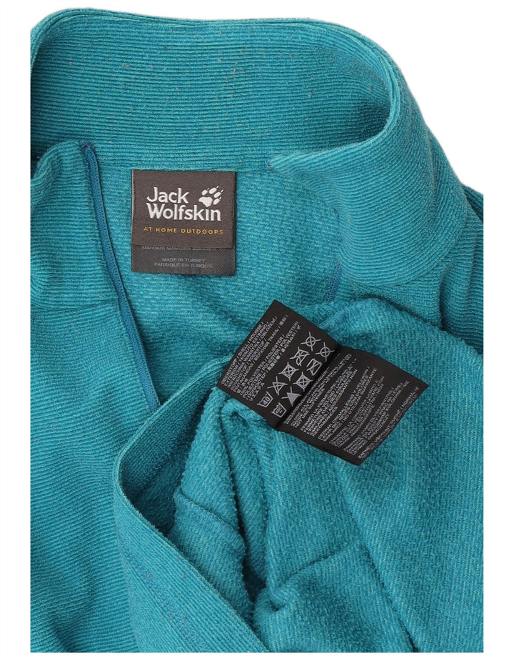 Jack Wolfskin Damen Fleecepullover mit Reißverschluss, UK 14, Mitteltürkis