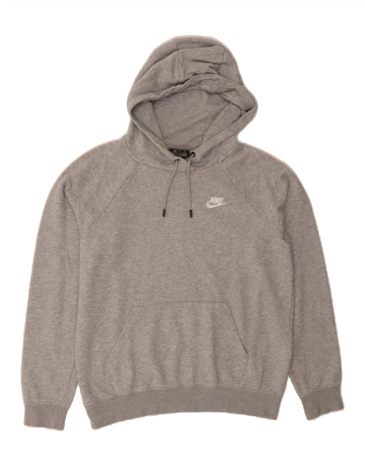 NIKE Womens Oversized Hoodie Jumper UK 10 Small Grey Cotton Vintage Nike and Second-Hand Nike from Messina Hembry 