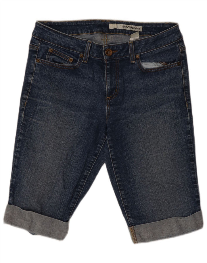 DKNY Damen Jeansshorts US 12 Large W32 Blaue Baumwolle