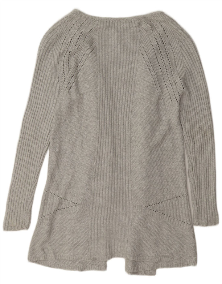 Marks & Spencer Damen Longline Open Cardigan Pullover UK 10 Small Grau