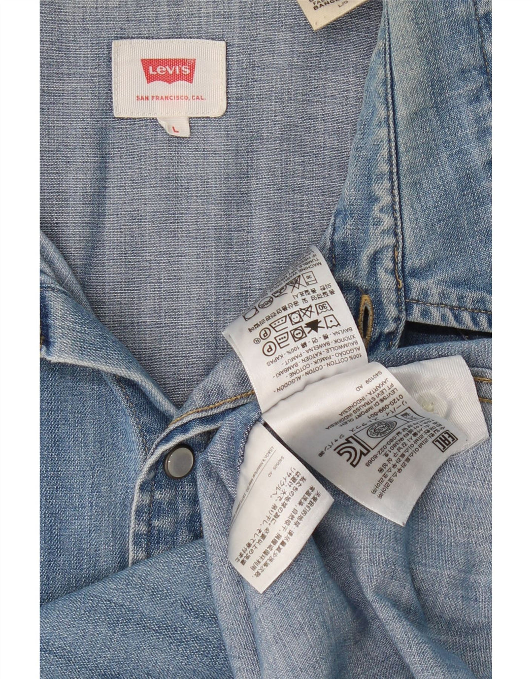 LEVI'S Herren-Jeanshemd, große blaue Baumwolle