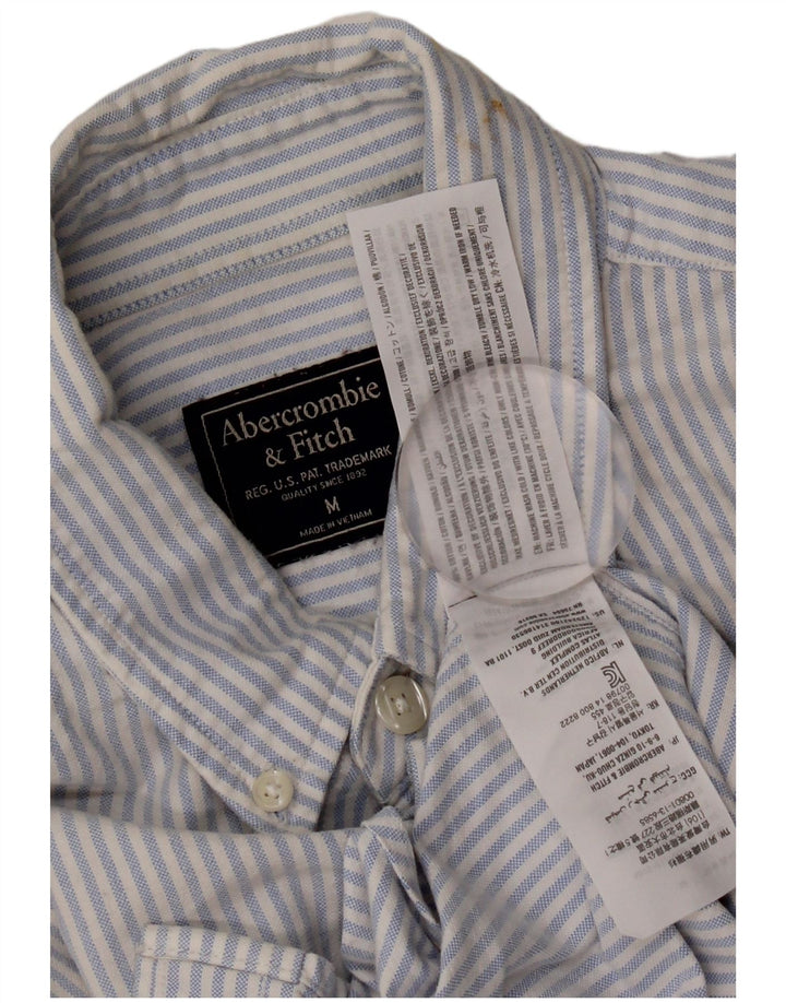 Abercrombie & Fitch Herrenhemd aus mittelblauer, gestreifter Baumwolle