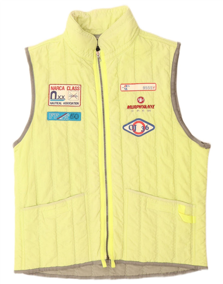 Murphy & Nye Herren-Gilet mit Grafik, gepolstert, UK 40, Größe L, Gelb, Polyamid