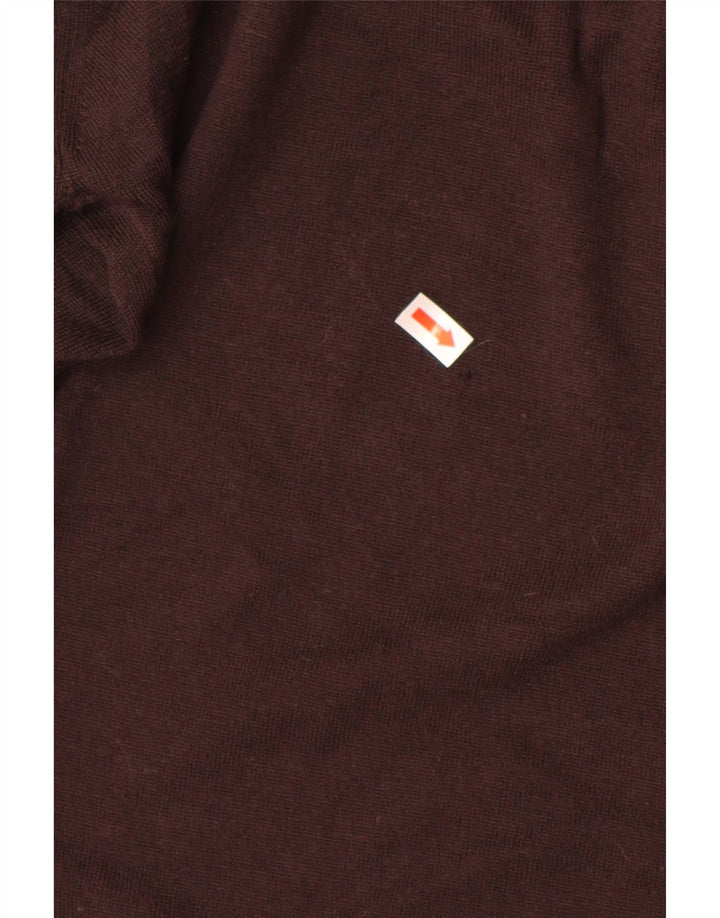 HOBBS Damen-Pullover mit U-Boot-Ausschnitt, UK 12, mittelbraune Schurwolle