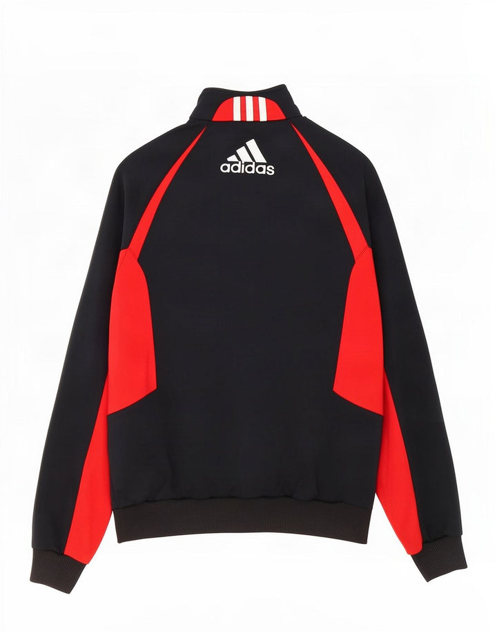 Adidas Jungen-Trainingsanzug-Top-Jacke, 11–12 Jahre, schwarzes Colourblock-Polyester
