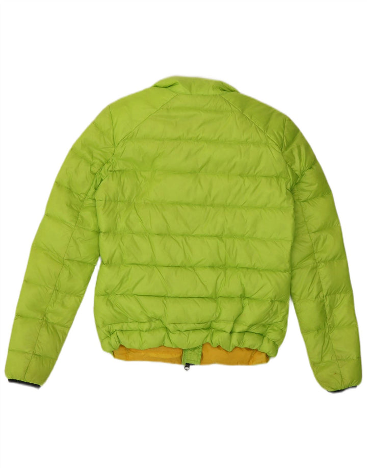 Blauer Damen Crop Wattierte Jacke UK 10 Small Grün Polyamid