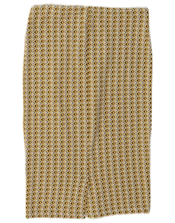 Zara Damen Midirock Medium W28 Gelb Geometrisch