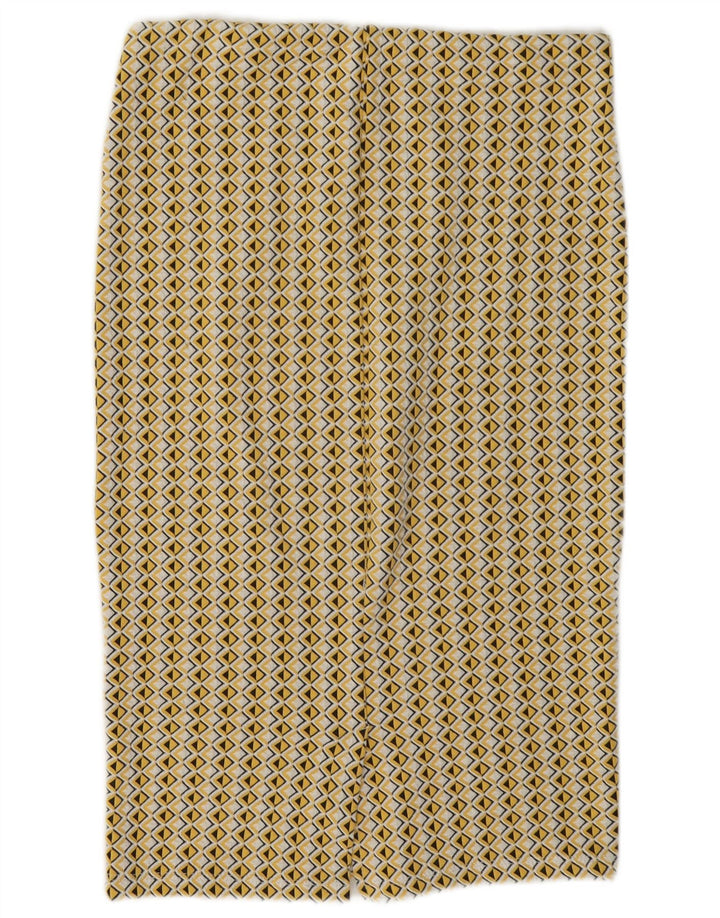 Zara Damen Midirock Medium W28 Gelb Geometrisch