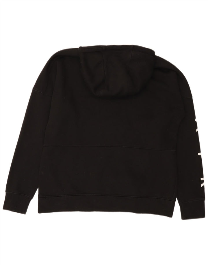 Nike Herren-Kapuzenpullover mit grafischem Reißverschluss, groß, aus schwarzer Baumwolle