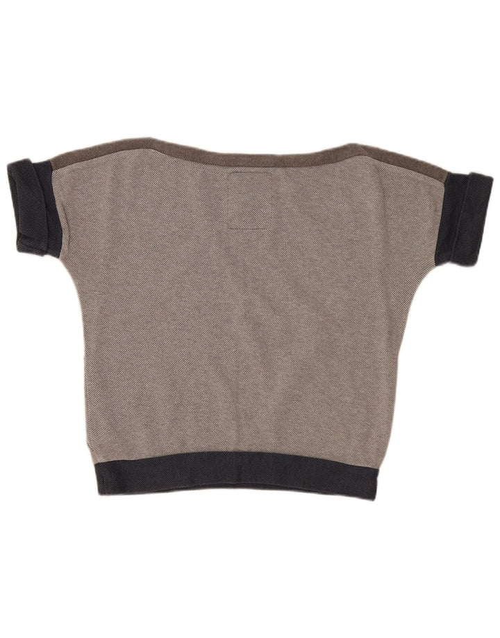 SUPERDRY Damen-Sweatshirt in Übergröße mit Grafik, Gr. 10, Größe S, Grau