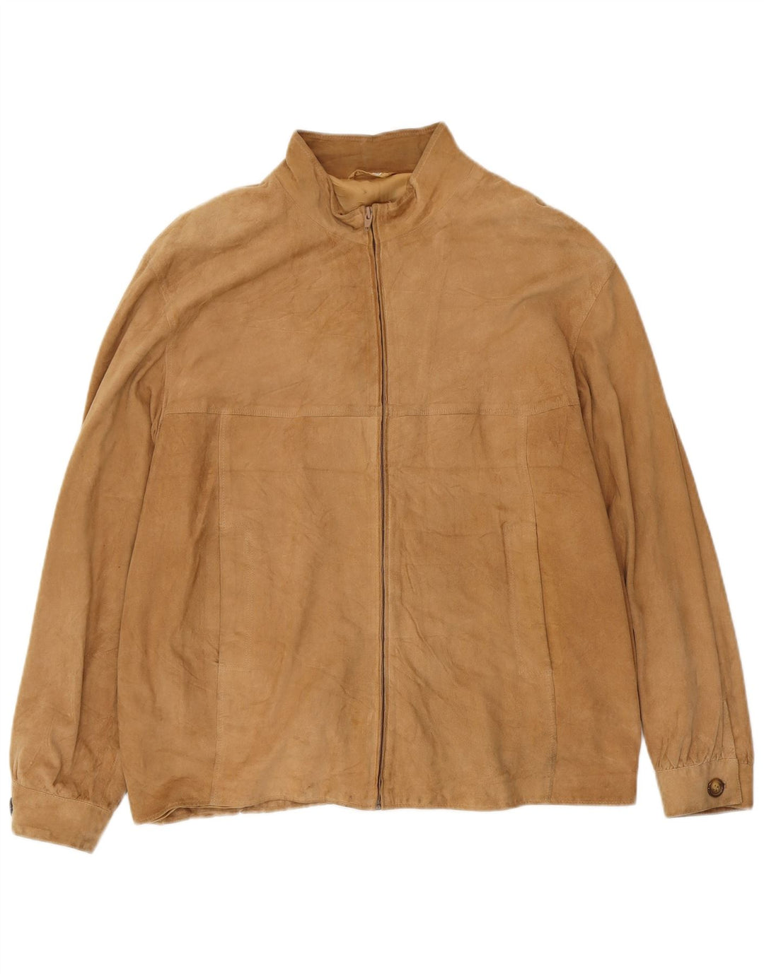 Vintage Herren Wildlederjacke IT 54 XL Beige Leder