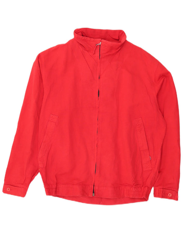 Vintage Herren Bomberjacke UK 40 Große rote Baumwolle