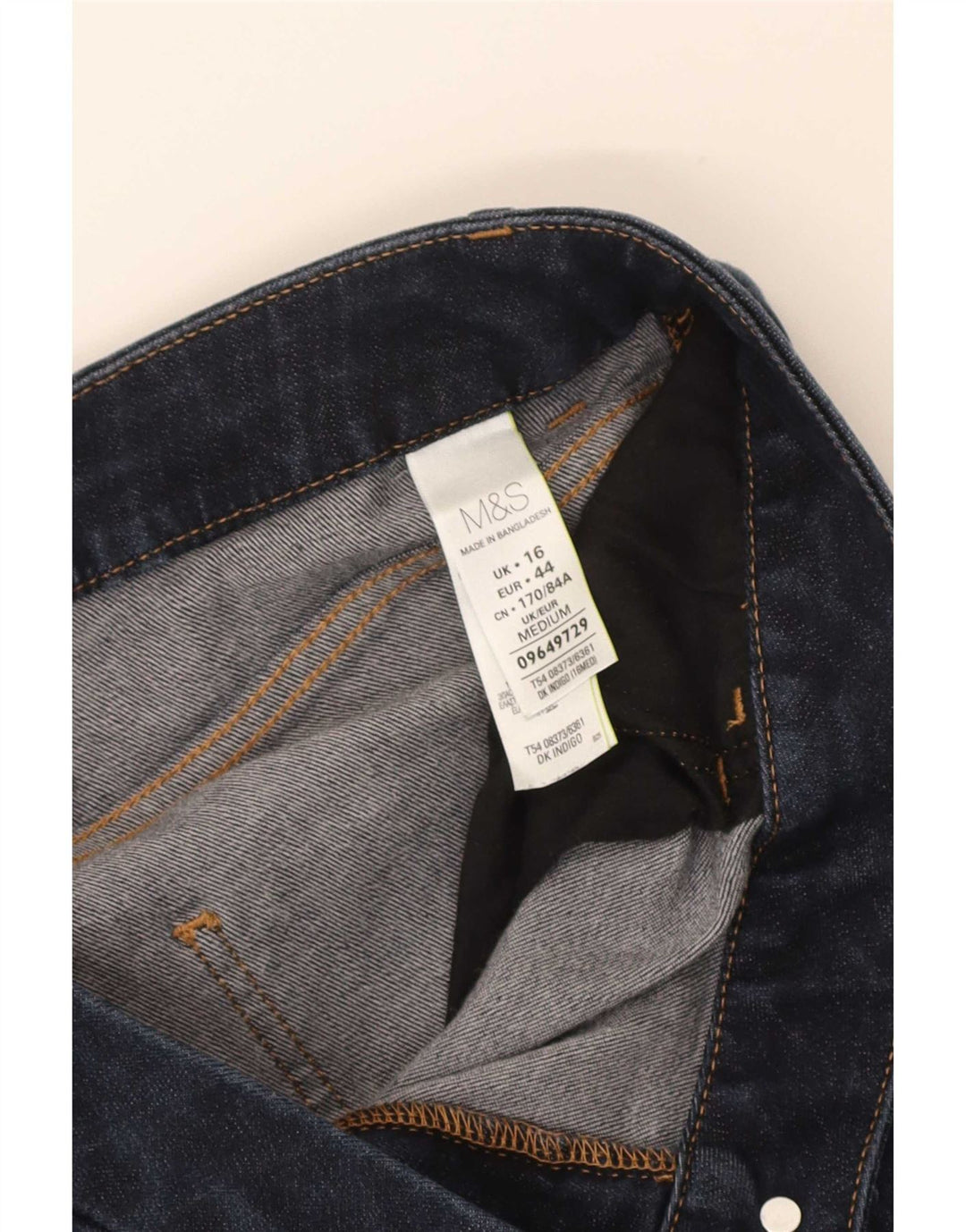 Marks & Spencer Damen Bootcut-Jeans UK 16 Large W34 L30 Marineblaue Baumwolle