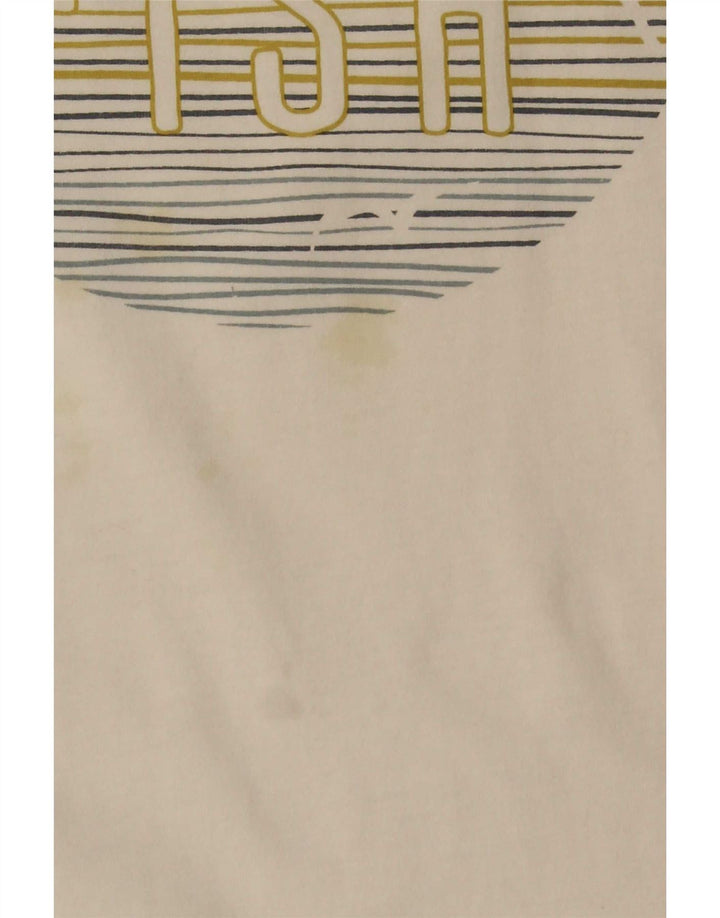 Weird Fish Herren-T-Shirt mit Grafik, XL, weiße Baumwolle