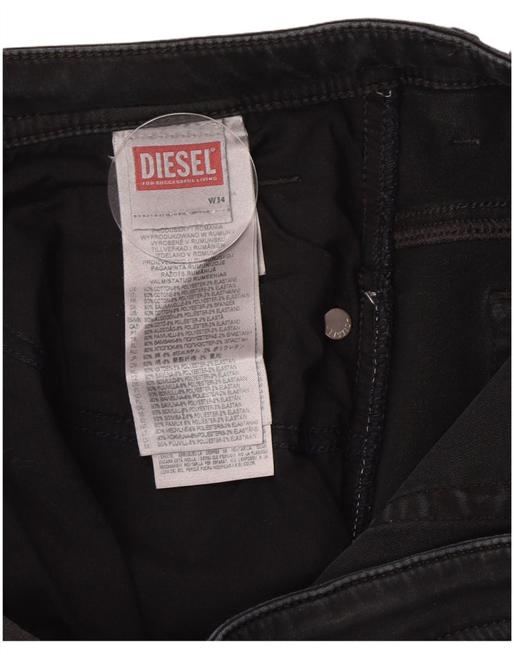 Diesel Herren Slim Jeans W34 L32 Graue Baumwolle