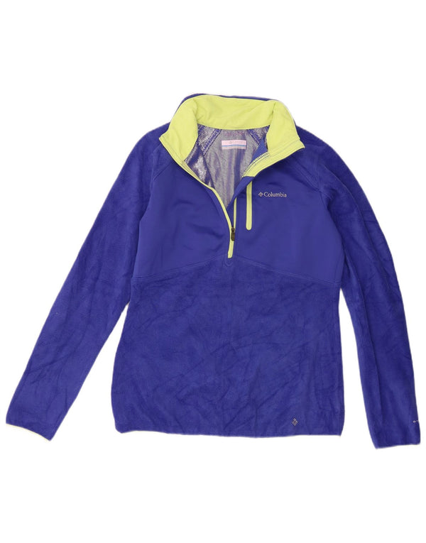 Columbia Damen Omni-Heat Fleece-Pullover mit Reißverschluss, UK 10, Größe S, Blau, Polyester