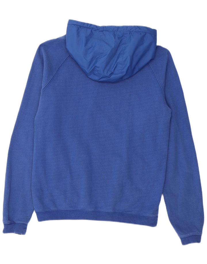 K-Way Damen Kapuzenpullover UK 14 Mittelblaue Baumwolle