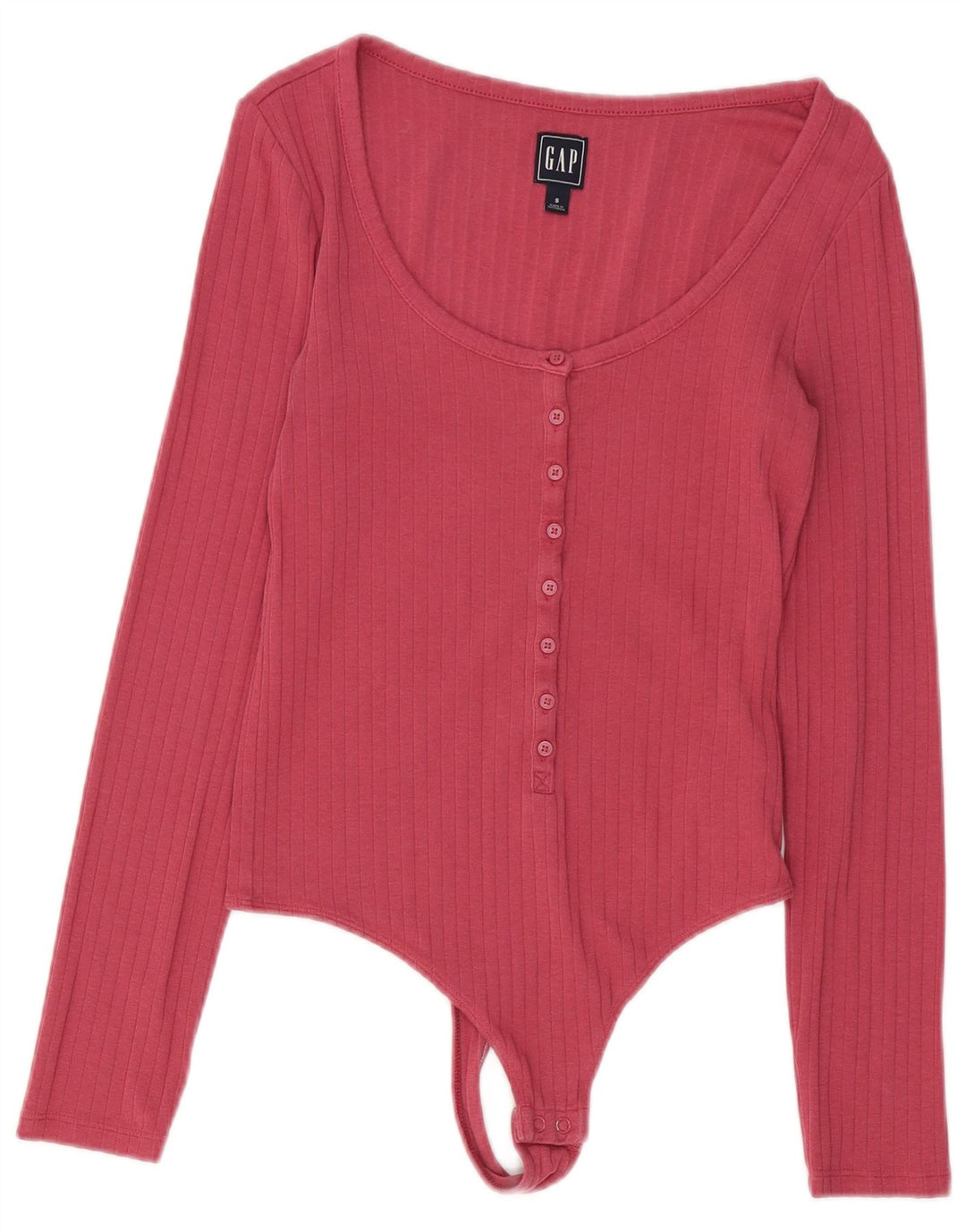 Gap Langarm-Body für Damen, UK 10, Größe S, Rosa, Baumwolle