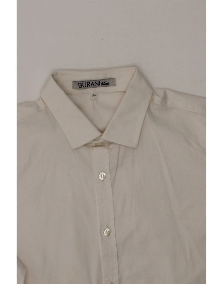 VINTAGE Boys Shirt 9-10 Years White Cotton Vintage Vintage and Second-Hand Vintage from Messina Hembry 