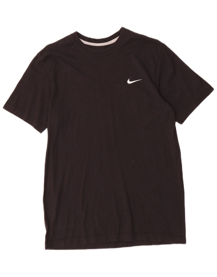 NIKE Herren-T-Shirt mit normaler Passform, mittelschwarze Baumwolle