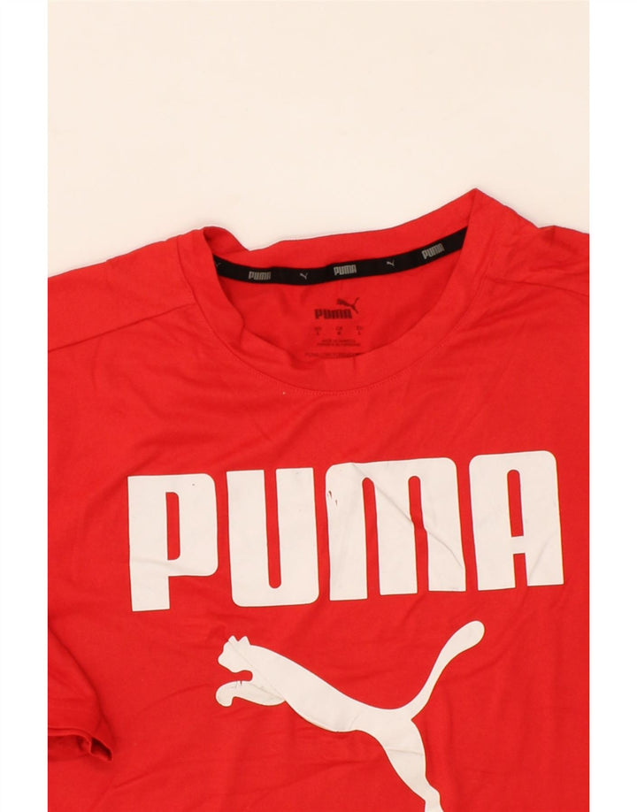PUMA Mens Graphic T-Shirt Top Large Red Vintage Puma and Second-Hand Puma from Messina Hembry 