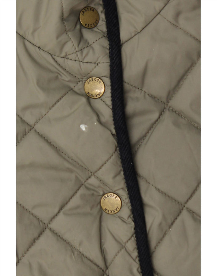 Jaeger Damen Steppjacke UK 12 Medium Khaki Polyamid