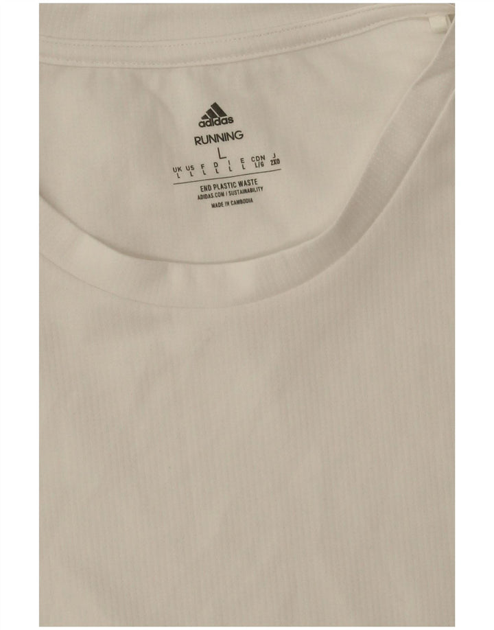 Adidas Herren Aeroready Graphic T-Shirt Top Large Weiß Polyester