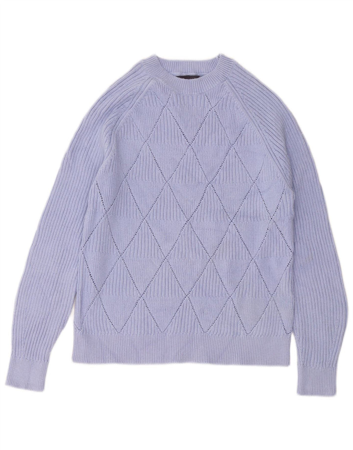 MARKS & SPENCER Damen Pullover mit Rundhalsausschnitt, UK 14, Mittelviolett