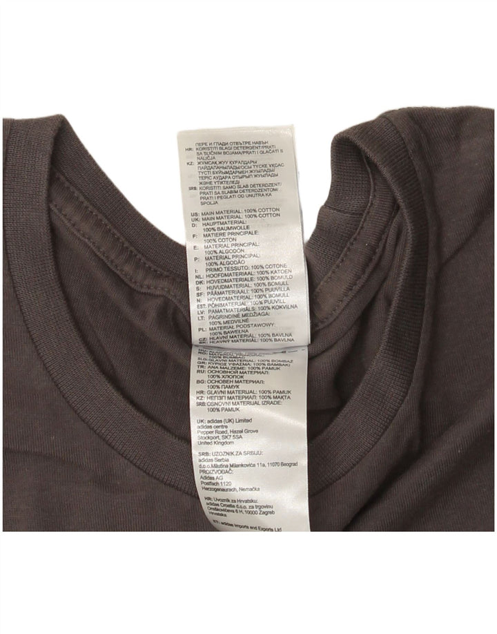 Adidas Herren Grafik-T-Shirt aus mittelgrauer Baumwolle