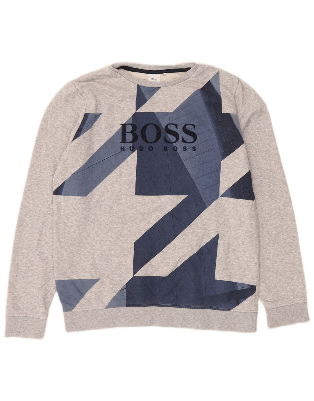 HUGO BOSS Grafik-Sweatshirt für Jungen, 15–16 Jahre, mittelgrau, geometrisch