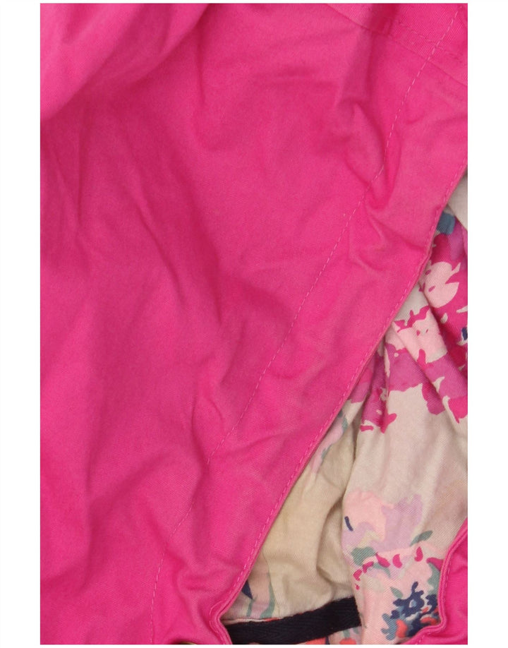 JOULES Damen Regenjacke mit Kapuze UK 18 XL Rosa Baumwolle