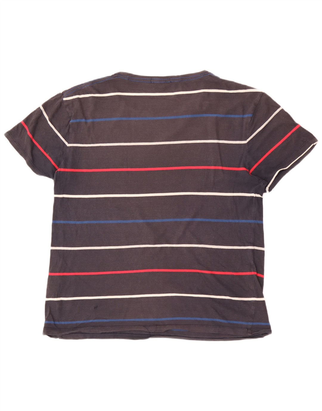 GANT Herren-T-Shirt-Oberteil, groß, grau gestreift, Baumwolle