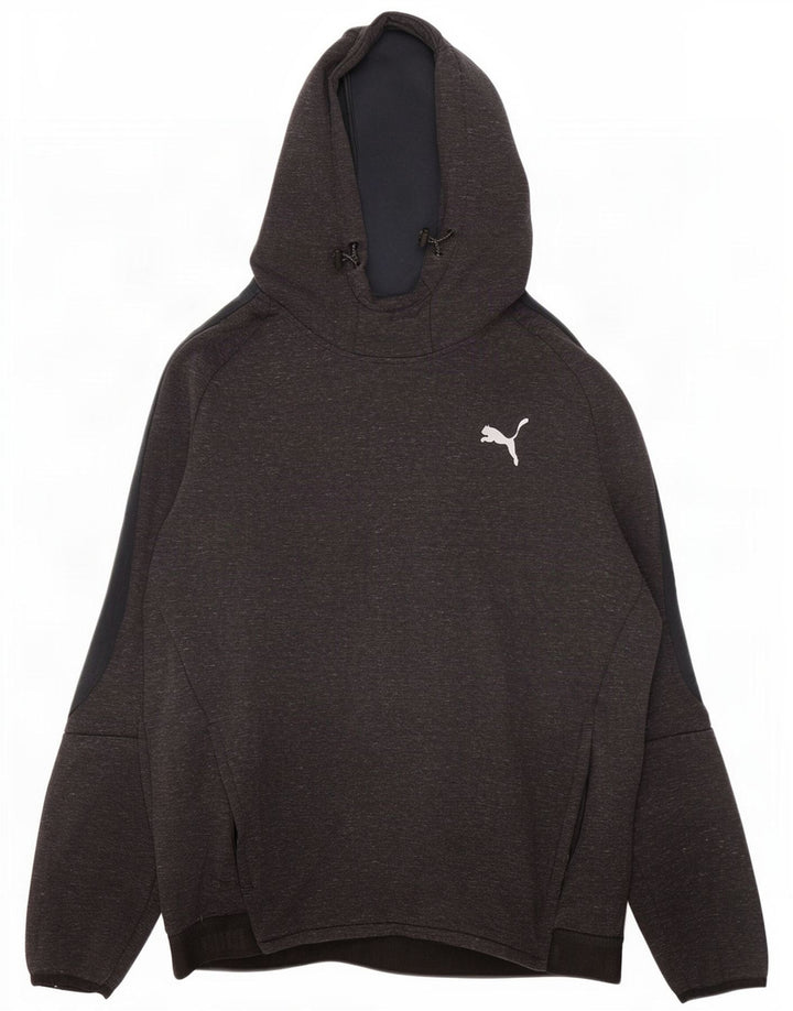 Puma Herren Kapuzenpullover, groß, grau gefleckte Baumwolle
