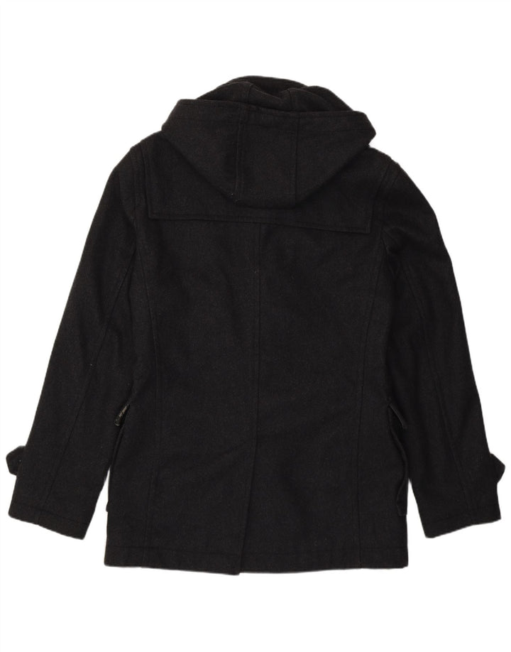 Zara Herren Kapuzen-Duffle-Jacke UK 38 Mittelgrau