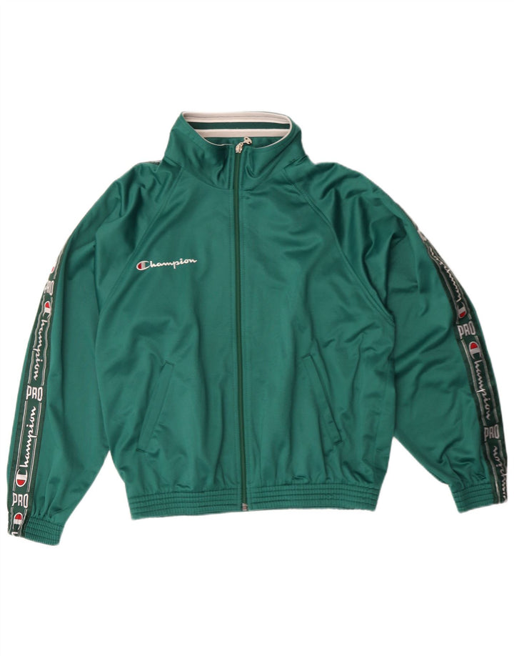 Champion Herren-Trainingsanzugoberteil, XS, grünes Polyester