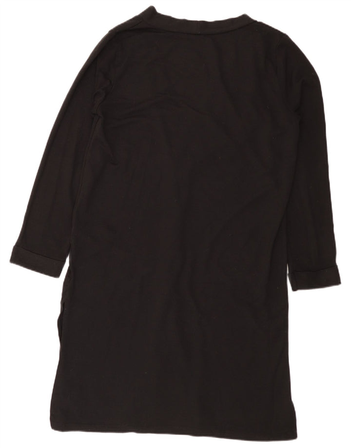 Lipsy Damen Longline Open Cardigan Pullover UK 16 Large Schwarz Polyester