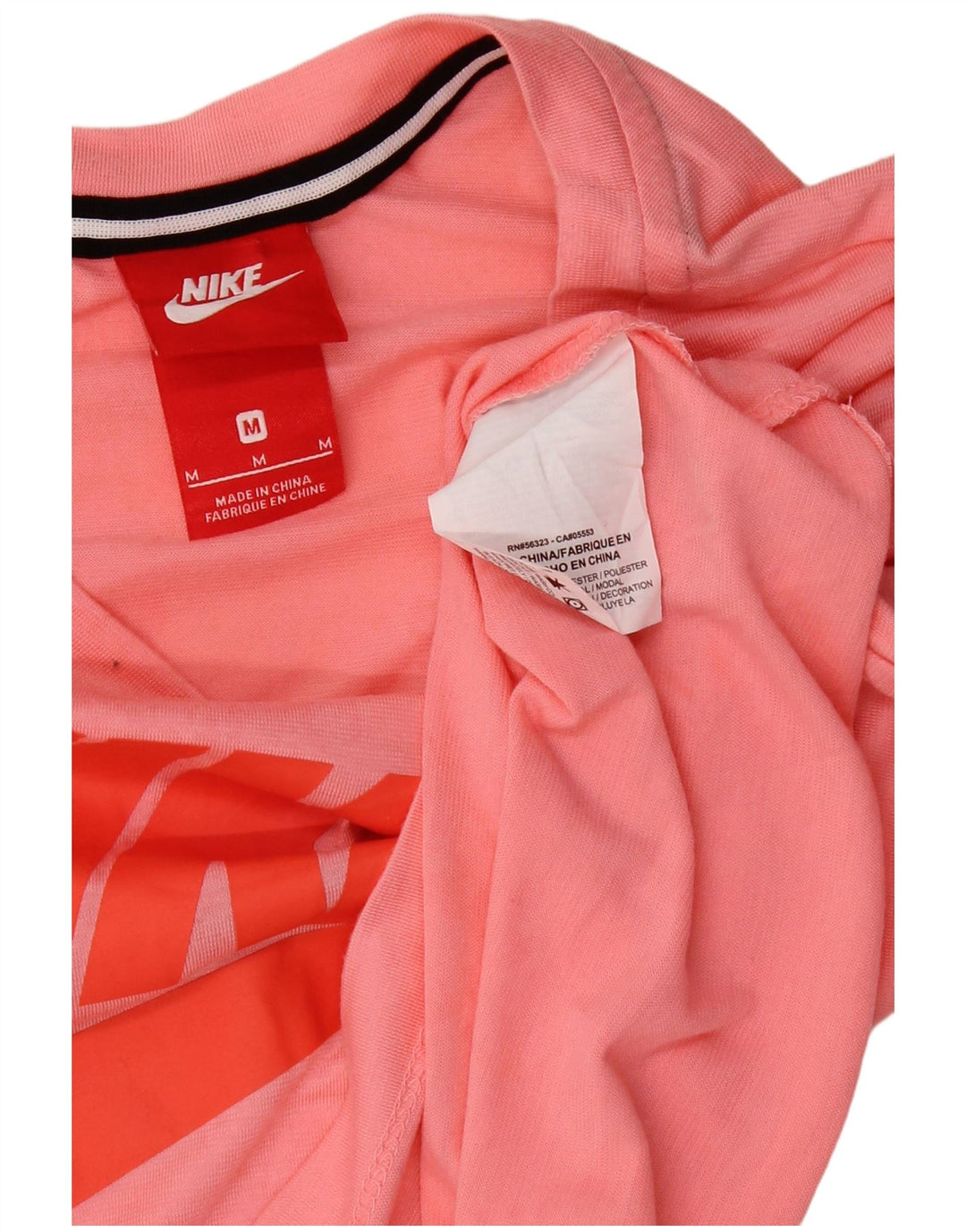 NIKE Womens Crop Graphic T-Shirt Top UK 14 Medium Pink Polyester