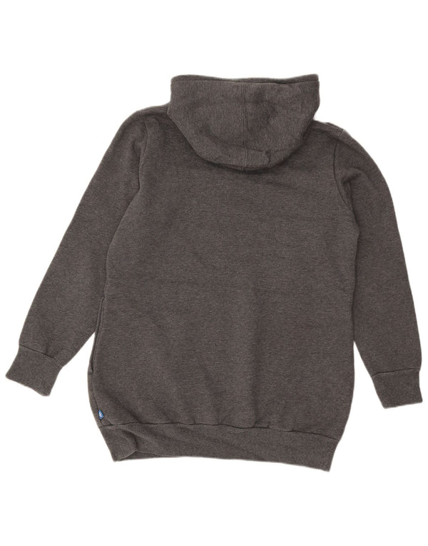 Adidas Damen Graphic Hoodie Pullover UK 16 Large Grau Polyester