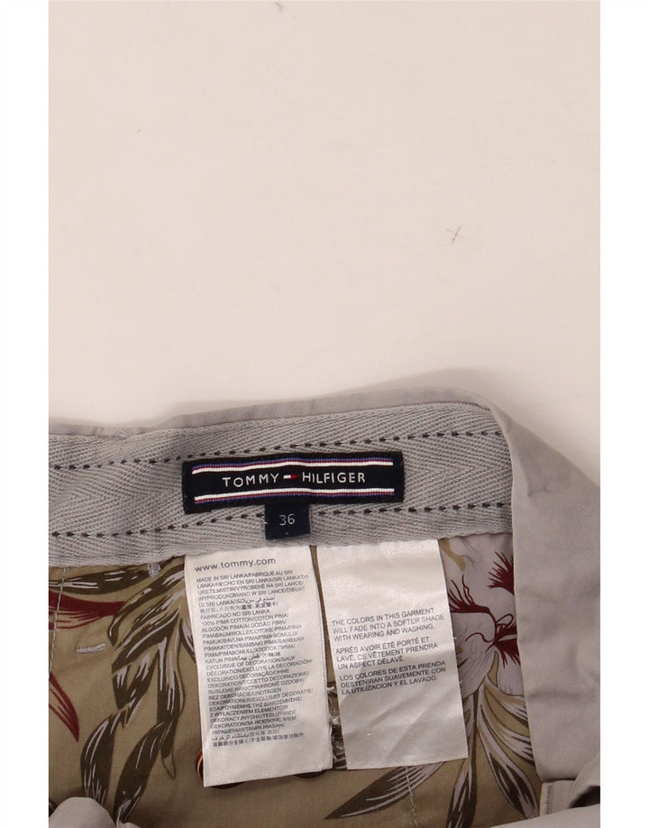 TOMMY HILFIGER Herren Chino Shorts W36 Große graue Baumwolle