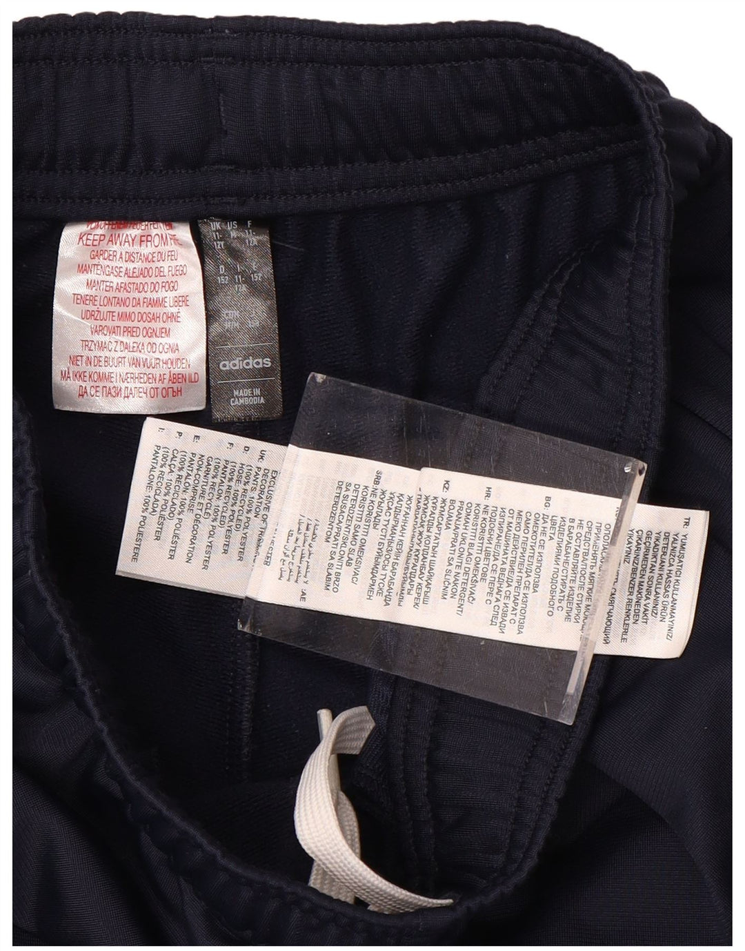 ADIDAS Jungen-Trainingshose, Jogginghose, 11–12 Jahre, marineblaues Polyester