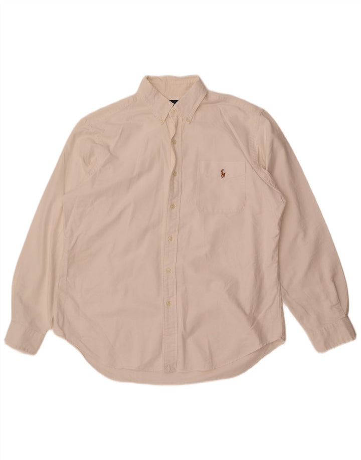 Ralph Lauren Herren-Hemd mit klassischer Passform, Größe L, Weiß