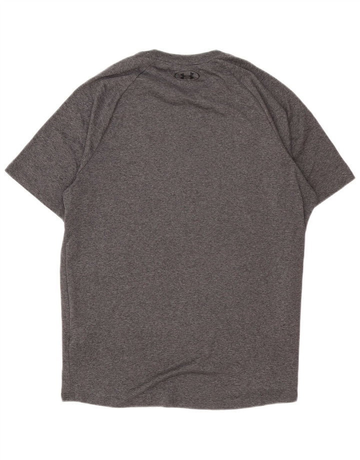 Under Armour Herren-T-Shirt-Oberteil aus mittelgrau meliertem Polyester