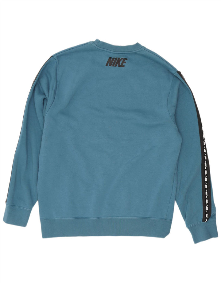 Nike Herren Grafik-Sweatshirt-Pullover Mittelblauer Farbblock