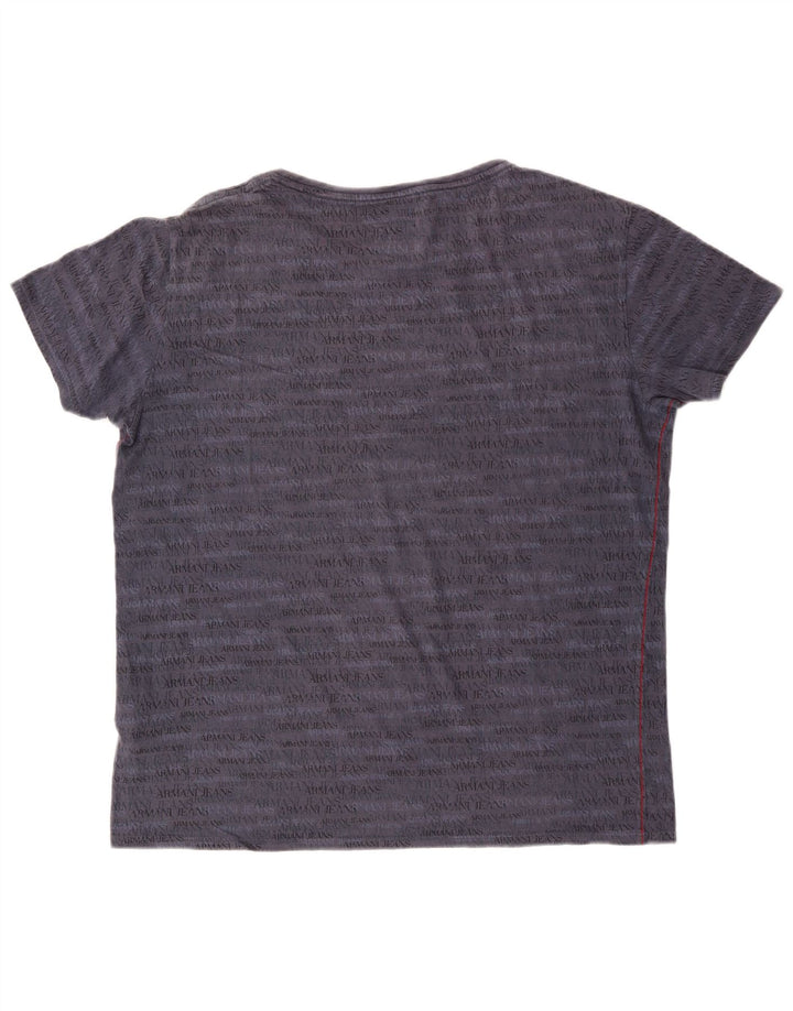 ARMANI JEANS Herren Slim Graphic T-Shirt Top 2XL Marineblau